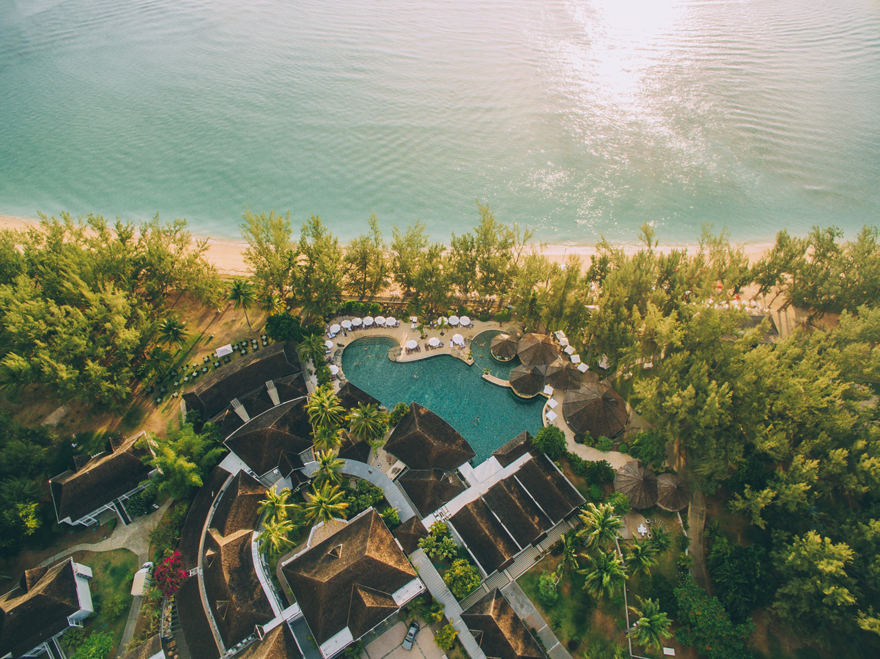 海滩上的特色庄园